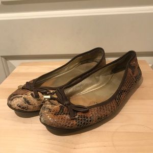 Coach snake skin leather flats. 7